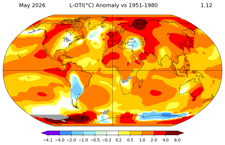 Sea-surface temperature from 1880 to 2025, (Courtesy: Nasa GISTEMP) Sea-surface temperature from 1880 to 2025, (Courtesy: Nasa GISTEMP)