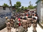 Heavy security was deployed after an angry mob allegedly targeted houses of the accused.