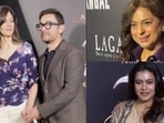 Kajol and Juhi Chawla tease Aamir Khan.