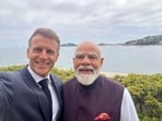 French President Emmanuel Macron posted a selfie with PM Modi on X. French President Emmanuel Macron posted a selfie with PM Modi on X.