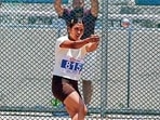Harmandeep Kaur in action during the Hammer Throw event in Ludhiana on Sunday. (Gurpreet Singh/HT) Harmandeep Kaur in action during the Hammer Throw event in Ludhiana on Sunday. (Gurpreet Singh/HT)