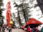 Tourist inflow rises amid pleasant weather, in Shimla, on Sunday. The India meteorological department (IMD), Shimla, predicted a rise in temperatures across many parts of Himachal Pradesh over the next few days. (ANI)