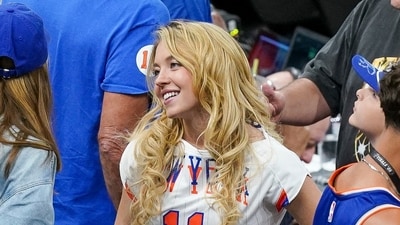 Actress Sydney Sweeney talks with fans at the NBA Final Game 5.&nbsp;Credit: Dustin Safranek-Imagn Images (IMAGN IMAGES via Reuters Connect)