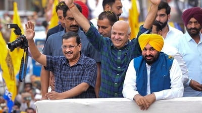 Kejriwal shed a spotlight on Volvo buses organised for the yatras, which he said showcases a commitment to promoting spirituality and community well-being. (@msisodia) Kejriwal shed a spotlight on Volvo buses organised for the yatras, which he said showcases a commitment to promoting spirituality and community well-being. (@msisodia)