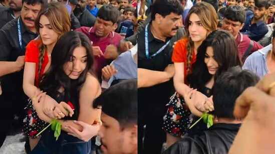 సినిమా ప్రమోషన్స్లో కలకలం- రష్మిక మందన్నాను అక్కలా రక్షించిన కృతి సనన్- టాల్ బేబీ ఎనర్జీ అంటూ!