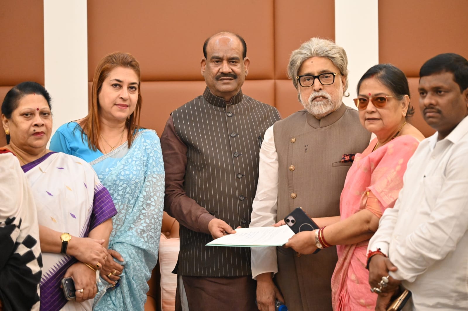 Rebel TMC MPs with speaker Om Birla Rebel TMC MPs with speaker Om Birla