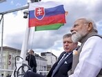 *Prime Minister Narendra Modi with his Slovakian counterpart Robert Fico during a high tea meeting, in Bratislava, Slovakia. (@NarendraModi) *Prime Minister Narendra Modi with his Slovakian counterpart Robert Fico during a high tea meeting, in Bratislava, Slovakia. (@NarendraModi)