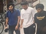 A CCTV grab of the suspects after the crime. (HT Photo)