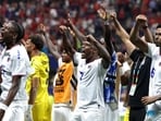 Cape Verde's Jovane Cabral and teammates celebrate after their heroic draw against Spain. (REUTERS)