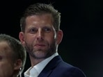 Jun 14, 2026; Washington, D.C., UNITED STATES;Eric Trump, son of President Donald Trump (not pictured) looks on during UFC Freedom 250 at White House South Lawn. Mandatory Credit: Amber Searls-Imagn Images