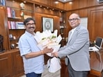 New Jharkhand AG meets CM Hemant Soren in Ranchi on Monday (HT PHOTO)