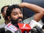 Patna: Roshan Anand, director of Gyan Bindu Academy, speaks to the media after he was granted bail. Patna: Roshan Anand, director of Gyan Bindu Academy, speaks to the media after he was granted bail.