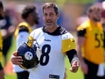 Pittsburgh Steelers quarterback Aaron Rodgers (8) participates in the team's NFL football practice in Pittsburgh, Wednesday, June 3, 2026. (AP Photo/Gene J. Puskar) Pittsburgh Steelers quarterback Aaron Rodgers (8) participates in the team's NFL football practice in Pittsburgh, Wednesday, June 3, 2026. (AP Photo/Gene J. Puskar)
