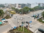 The authority says rising traffic demand necessitated expansion of the project beyond its original design. (Parveen Kumar/HT)