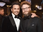 James Franco and Seth Rogen at the Golden Globes in 2018.
