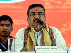 Kolkata, Jun 12 (ANI): West Bengal Chief Minister Suvendu Adhikari addresses a media conference after the inauguration of an exhibition celebrating Prime Minister Narendra Modi's 12 years of consecutive governance, in Kolkata on Friday. (ANI Photo)