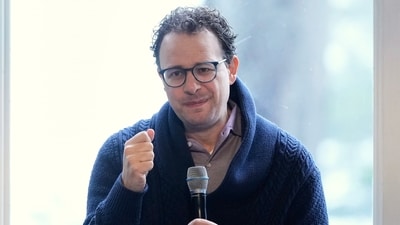 FILE - Dario Amodei, CEO & co-founder of Anthropic, speaks on a panel at the convening of the International Network of AI Safety Institutes at the Golden Gate Club at the Presidio in San Francisco, Nov. 20, 2024. (AP Photo)