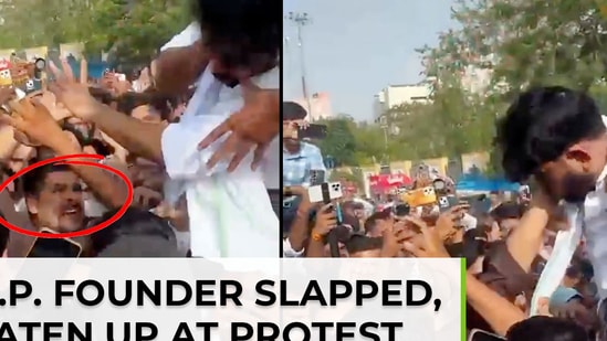 On cam: CJP founder slapped, beaten up at Jaipur protest | Abhijeet Dipke