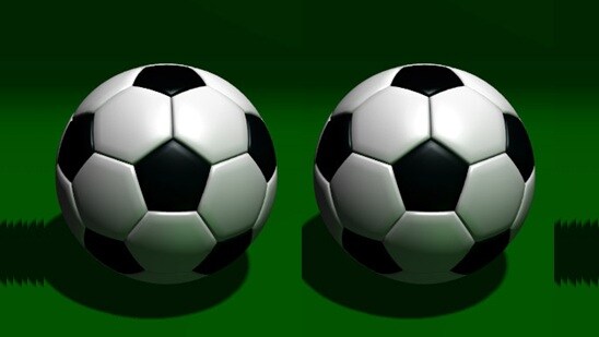 The surface of a standard football. (Wikimedia Commons)