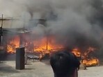 Major fire guts four shops at Handewadi Chowk