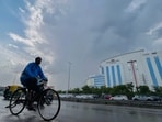 Gram it: Clouds hover over the skyline along Delhi-Gurugram Expressway near Signature Tower Flyover. The IMD has issued a forecast of thunderstorms accompanied by rain across Delhi-NCR for the next few days.  