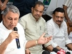 Deputy CM Vijay Kumar Chaudhary on Tuesday said the police were probing all angles in the vandalism at a coaching centre of Faisal Khan. (Santosh Kumar/ HT) Deputy CM Vijay Kumar Chaudhary on Tuesday said the police were probing all angles in the vandalism at a coaching centre of Faisal Khan. (Santosh Kumar/ HT)