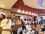 Punjab BJP president Kewal Singh Dhillon addressing party workers during a meeting in Jagraon near Ludhiana. (HT Photo) Punjab BJP president Kewal Singh Dhillon addressing party workers during a meeting in Jagraon near Ludhiana. (HT Photo)