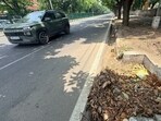 Road gullies remain clogged with garbage and weeds in several areas of the city as the civic body steps up preparations ahead of the monsoon. (Keshav Singh/HT) Road gullies remain clogged with garbage and weeds in several areas of the city as the civic body steps up preparations ahead of the monsoon. (Keshav Singh/HT)