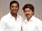 Vijay met Vishal, Simran and Silambarasan TR recently after becoming the TN CM. 