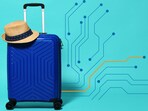 Modern smart suitcases combine charging ports, laptop access and thoughtful storage to make frequent travel significantly more convenient. (canva.com)