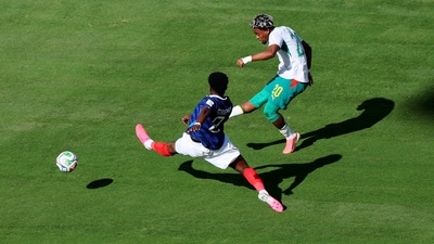 Mbaye scored a stunning goal to give Senegal hope in the stoppage time. (REUTERS)
