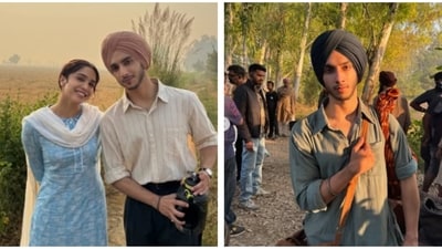 Vedang Raina shared BTS stills from the set of Main Vaapas Aaunga.