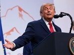 US President Donald Trump speaks at a press conference during the G7 Leaders' Summit on June 17, 2026 in Evian-les-Bains, France. 