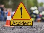 In the first accident, a 22-year-old woman was killed and seven others, including the driver, were injured after a speeding Innova car overturned near Nolta village in the morning (HT File)