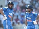 India captain Shubman Gill (L) and Ishan Kishan. (Deepak Gupta/HT)