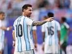 Lionel Messi scored a hat-trick against Algeria.