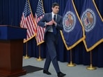 Federal Reserve Board Chairman Kevin Warsh departs his first news conference since taking the helm at the central bank on June 17, 2026 in Washington, DC.
