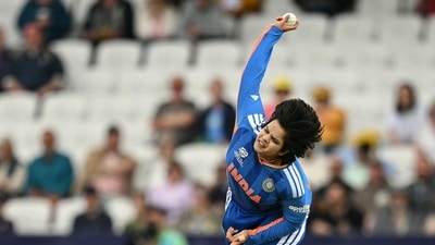 Shafali Verma picked up three wickets and also the final wicket to complete India's 95-run win. (AFP) Shafali Verma picked up three wickets and also the final wicket to complete India's 95-run win. (AFP)
