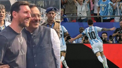 বিশ্বকাপে লিওনেল মেসি হ্যাটট্রিক করতেই চরম হাসাহাসি শুরু হল অরূপ বিশ্বাসকে নিয়ে। (বাঁ-দিকের ছবিটি ফাইল, ডানদিকের ছবি সৌজন্যে এএফপি) বিশ্বকাপে লিওনেল মেসি হ্যাটট্রিক করতেই চরম হাসাহাসি শুরু হল অরূপ বিশ্বাসকে নিয়ে। (বাঁ-দিকের ছবিটি ফাইল, ডানদিকের ছবি সৌজন্যে এএফপি)