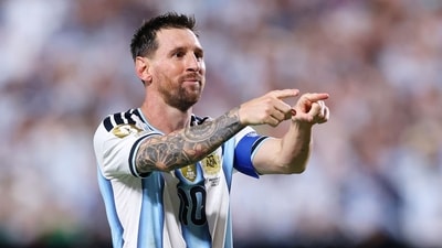 Lionel Messi had made his mark on the game, producing another performance that left the GOAT debate looking increasingly one-sided. (Getty Images via AFP) Lionel Messi had made his mark on the game, producing another performance that left the GOAT debate looking increasingly one-sided. (Getty Images via AFP)