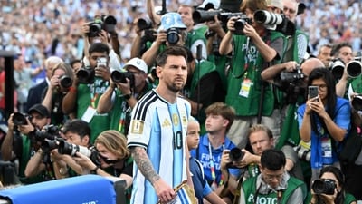Lionel Messi turned his record-breaking sixth World Cup appearance into a night to remember, inspiring Argentina with a sensational hat-trick in their opening match. (AFP) Lionel Messi turned his record-breaking sixth World Cup appearance into a night to remember, inspiring Argentina with a sensational hat-trick in their opening match. (AFP)