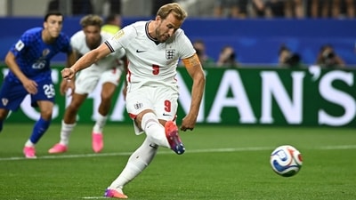 Harry Kane opened the scoring in the 12th minute, converting a penalty. (AFP) Harry Kane opened the scoring in the 12th minute, converting a penalty. (AFP)