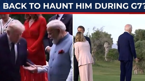 Trump 'struggles' to climb stairs for G7 photo op: POTUS' Biden jokes haunt him?