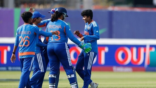 Shree Charani was the star with the ball for India picking up four wickets.(REUTERS)