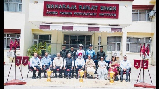 Director Major General Ajay H. Chauhan (retd) said the institute has so far sent 324 cadets to the NDA and other training academies, with 196 commissioned as officers. (HT Photo)