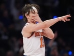 Tyler Kolek was seen engaging with fans in videos during the Knicks championship parade before being confronted by officers who seemed to think he was a spectator and not a player. (AP Photo/Seth Wenig) Tyler Kolek was seen engaging with fans in videos during the Knicks championship parade before being confronted by officers who seemed to think he was a spectator and not a player. (AP Photo/Seth Wenig)