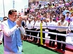 Uttarakhand Chief Minister Pushkar Singh Dhami on Monday. Uttarakhand Chief Minister Pushkar Singh Dhami on Monday.