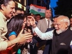 Prime Minister Narendra Modi arrives to a warm reception by the Indian community in Paris, France Prime Minister Narendra Modi arrives to a warm reception by the Indian community in Paris, France