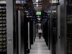 An employee walks through a data centre in Bengaluru, India (Photograph for representative purpose only). (REUTERS)