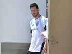 Argentina's forward #10 Lionel Messi arrives for a training session at Sporting KC Training Centre in Kansas City on June 17, 2026